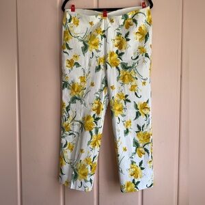 Chicos floral Yellow and Green Pants